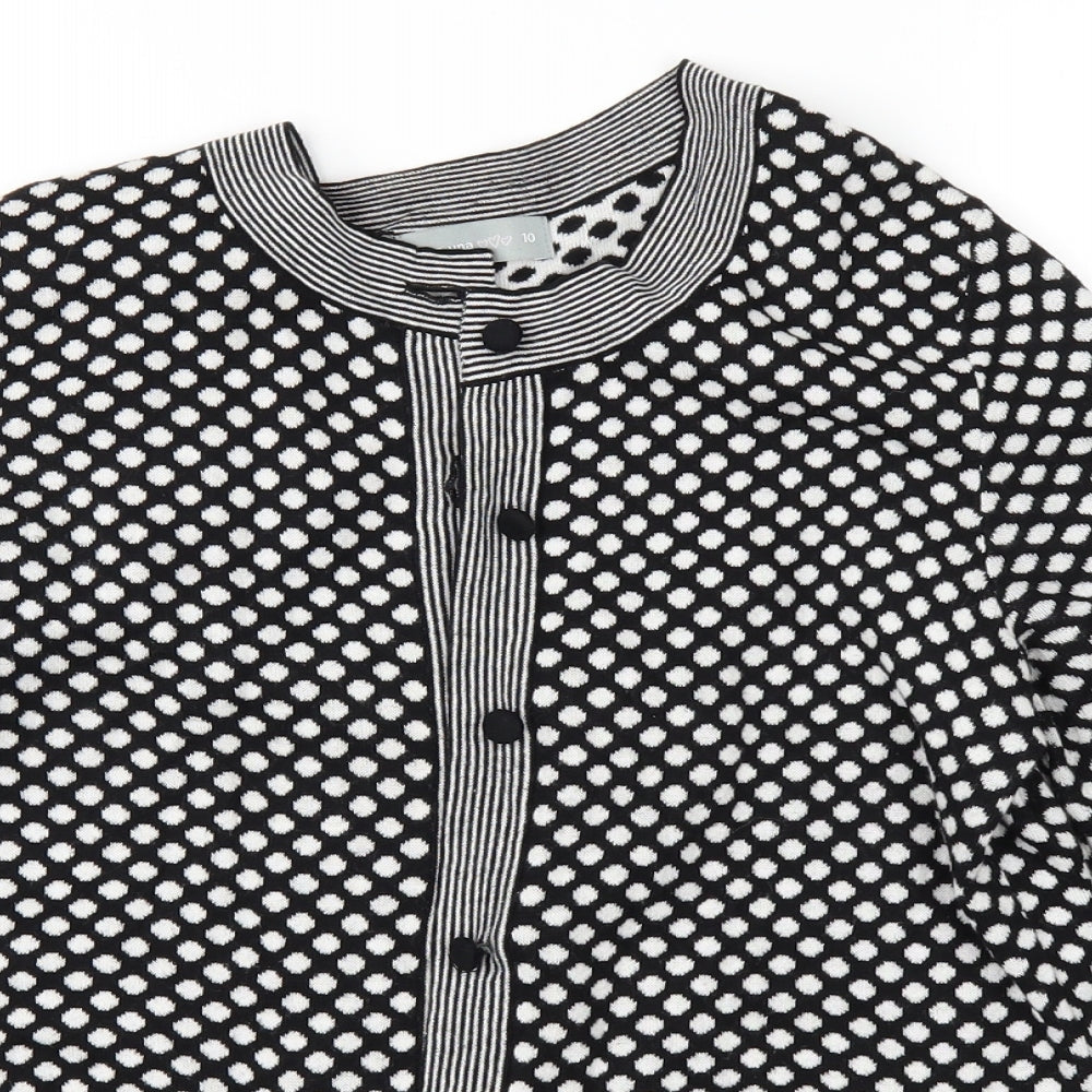 Per Una Womens Black Polka Dot  Cardigan Jumper Size 10