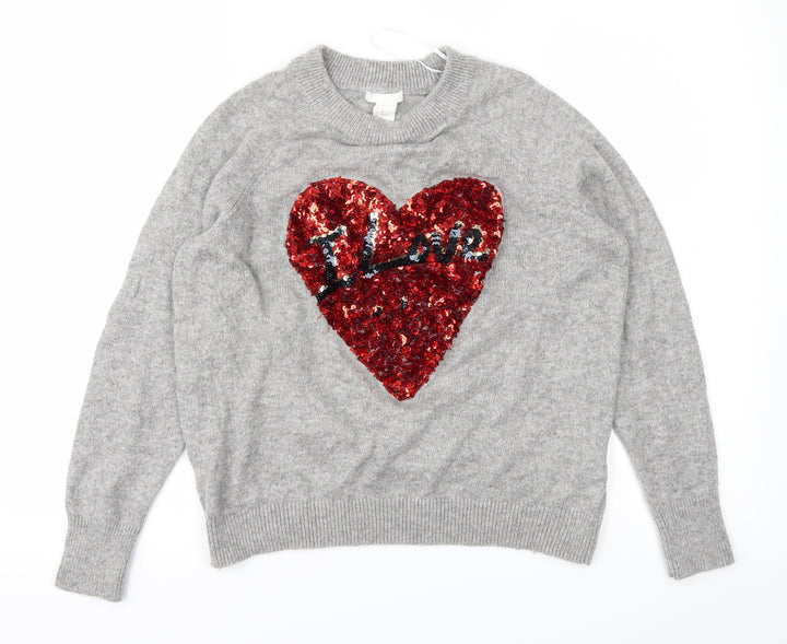 H&M Womens Grey   Pullover Jumper Size XS