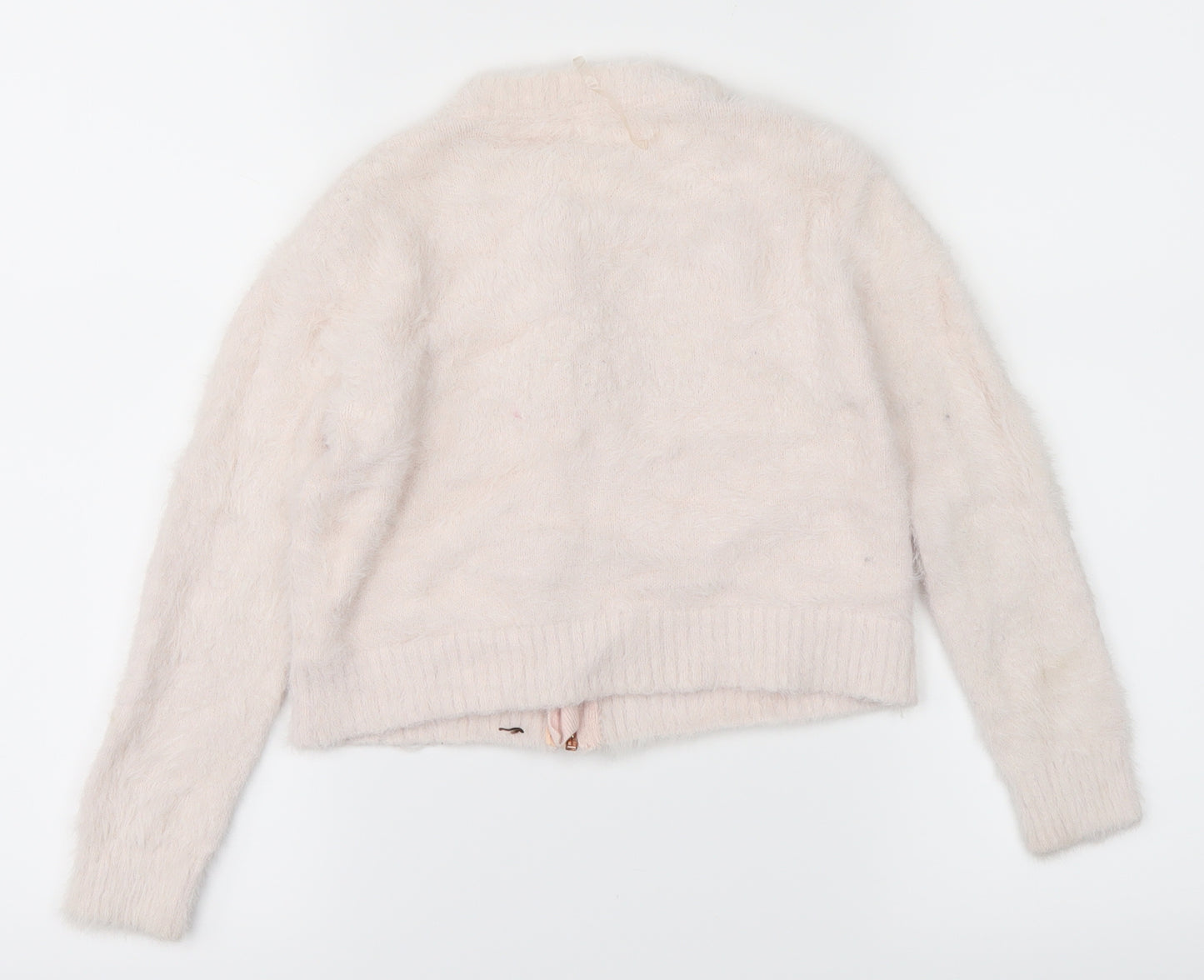 River Island Girls Pink   Full Zip Jumper Size 5-6 Years