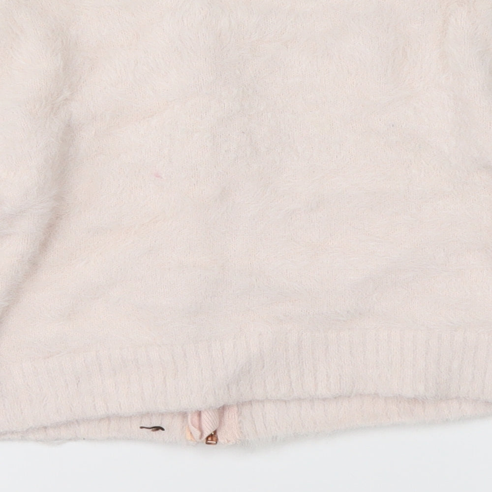 River Island Girls Pink   Full Zip Jumper Size 5-6 Years