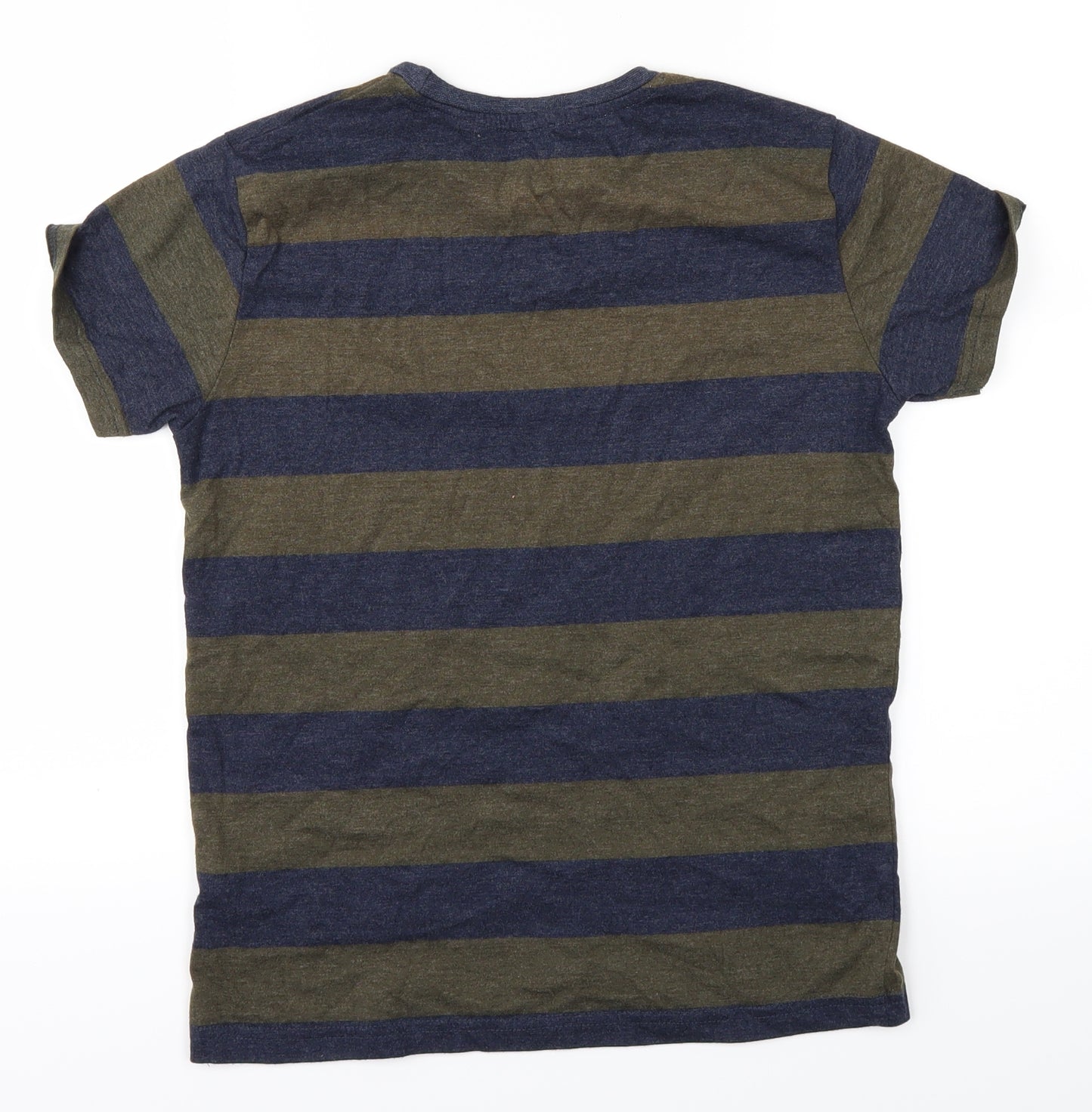 Primark Boys Green Striped  Basic T-Shirt Size 11-12 Years
