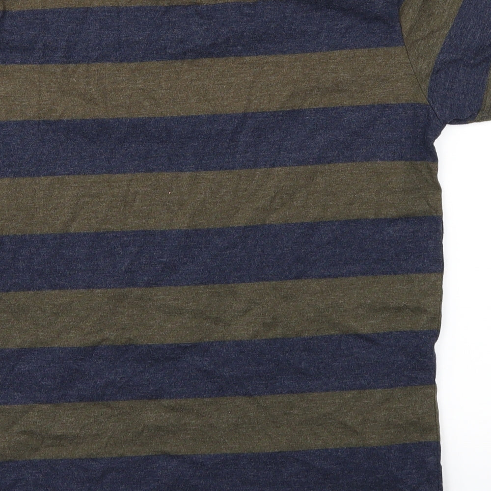 Primark Boys Green Striped  Basic T-Shirt Size 11-12 Years