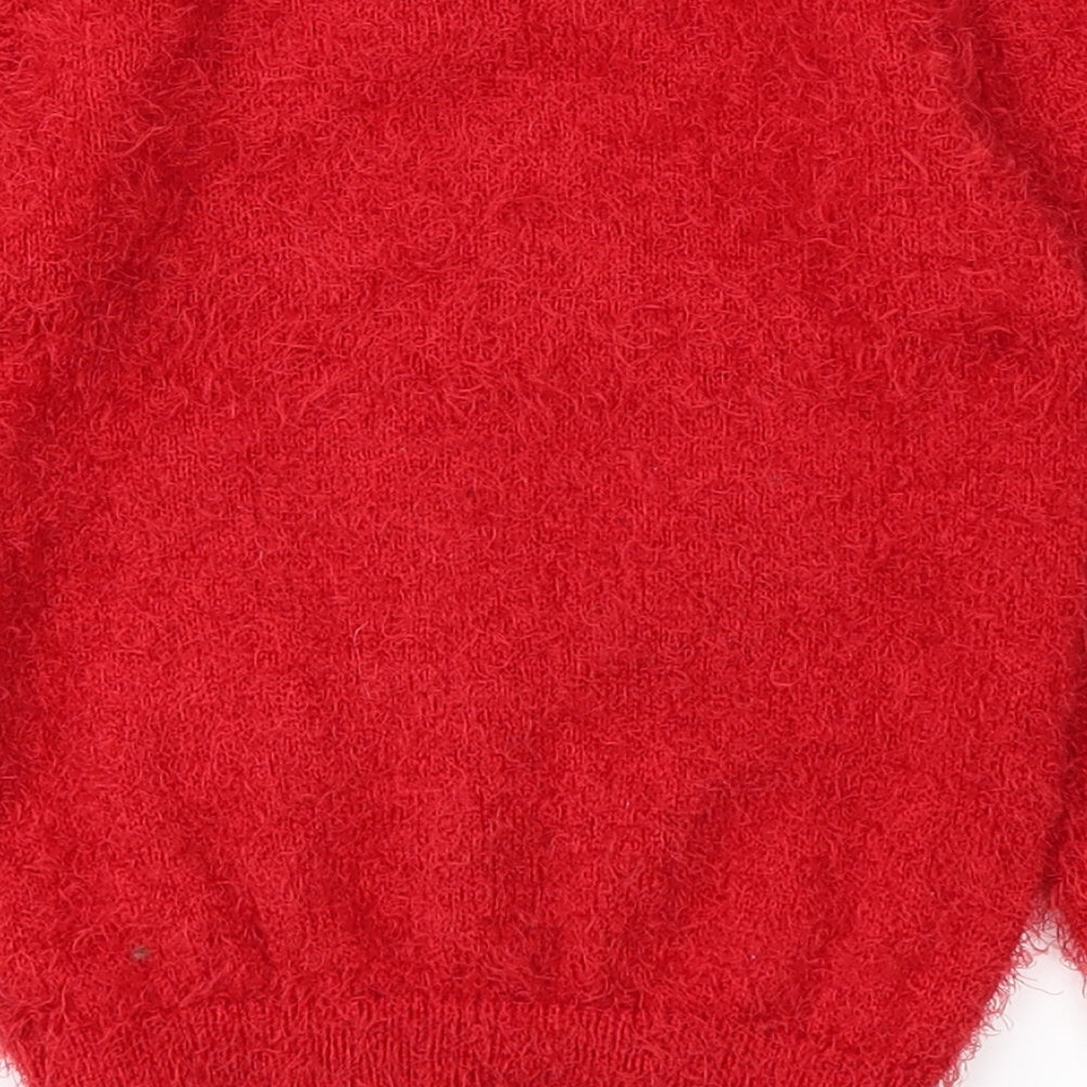 George Girls Red   Pullover Jumper Size 3-4 Years