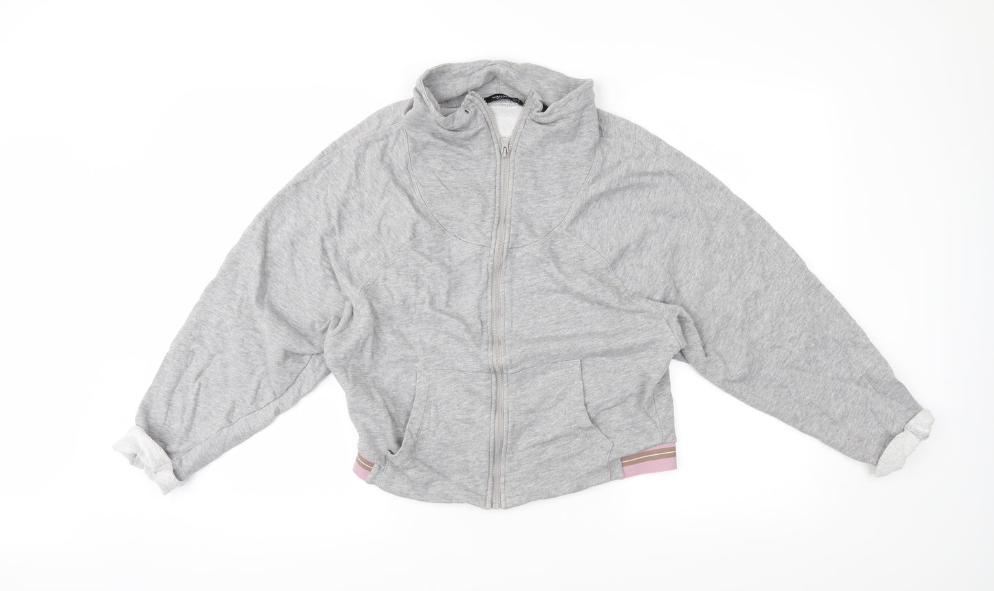 Mango Womens Green   Full Zip Hoodie Size S  - Cropped