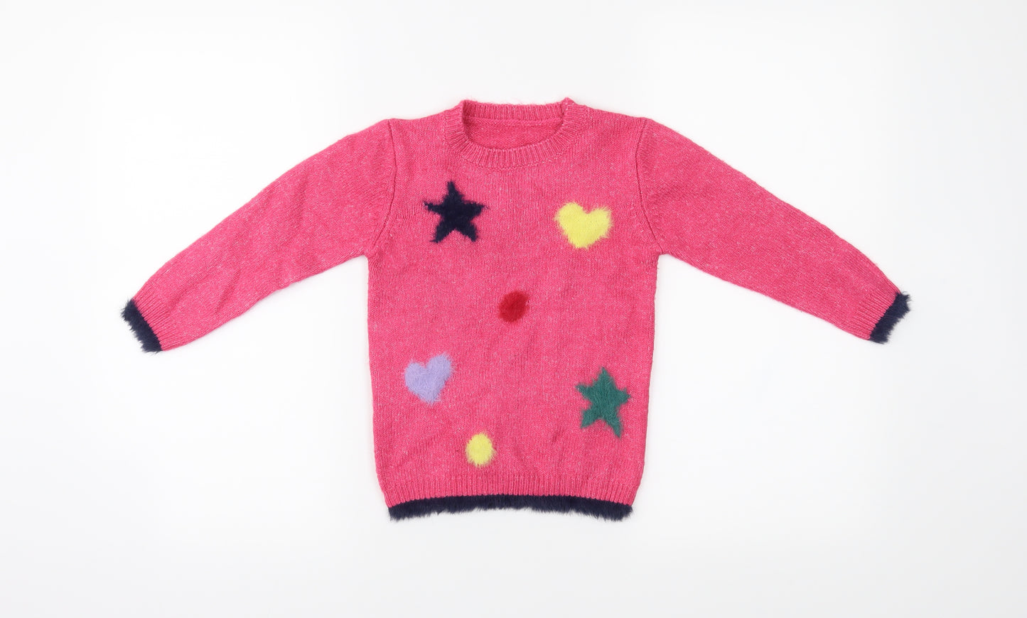 Nutmeg Girls Pink   Pullover Jumper Size 4-5 Years