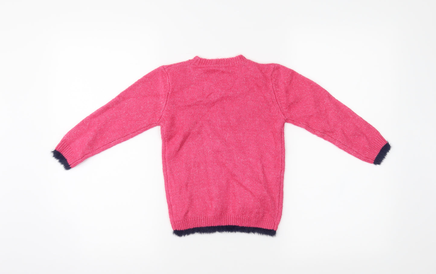Nutmeg Girls Pink   Pullover Jumper Size 4-5 Years