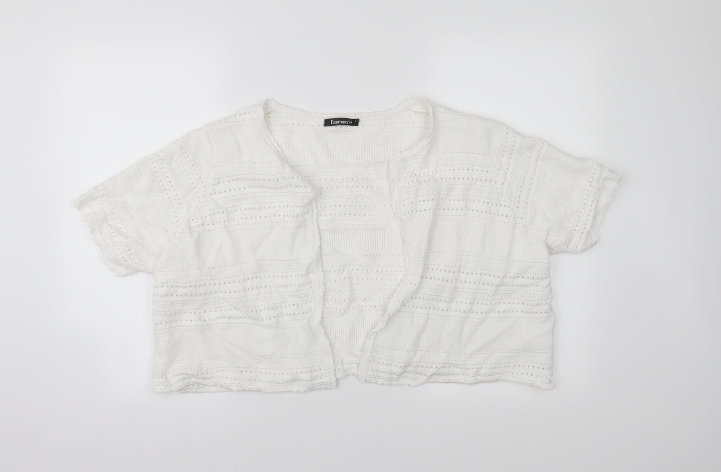 Bon Marché Womens White   Cardigan Jumper Size L