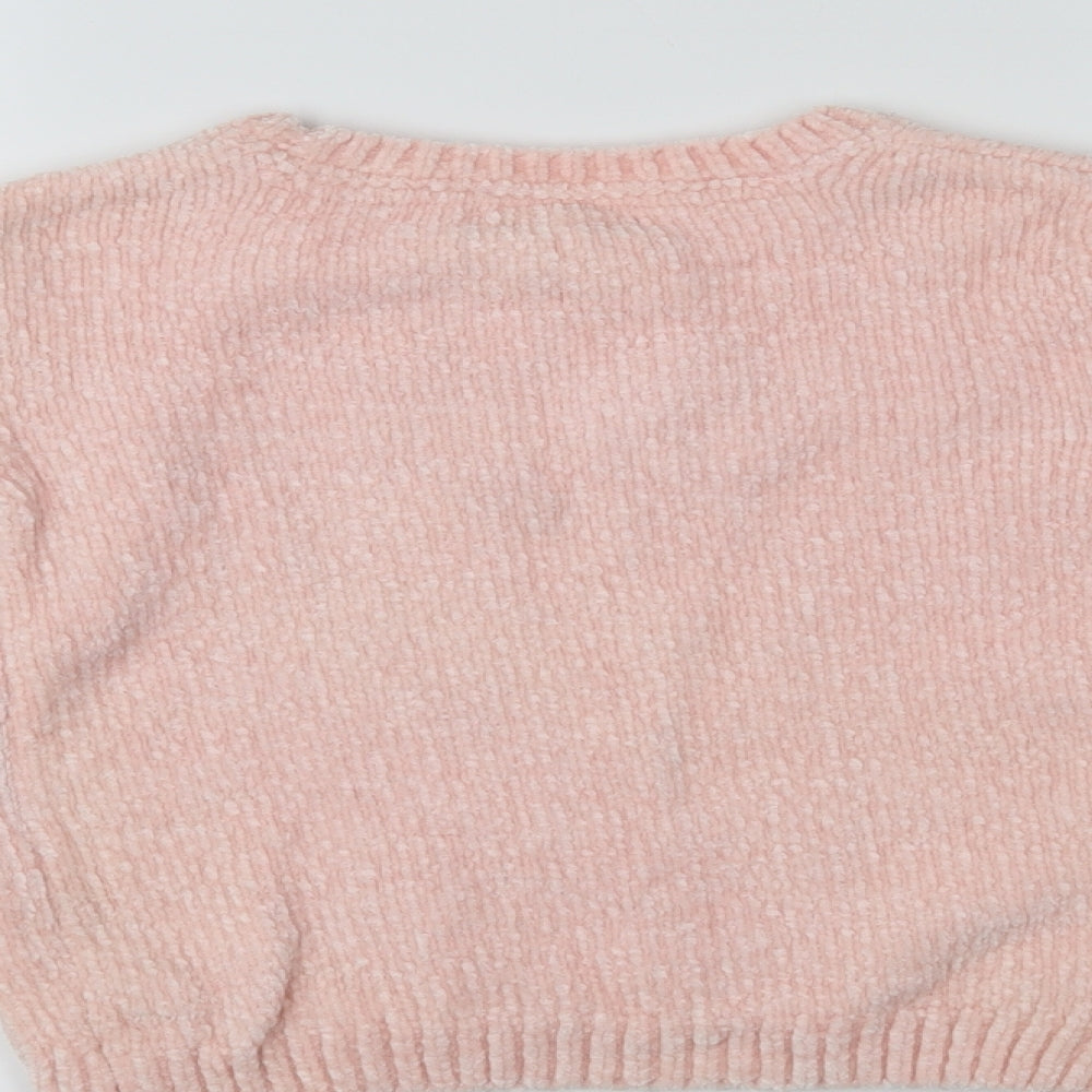 Primark Girls Pink   Pullover Jumper Size 6-7 Years