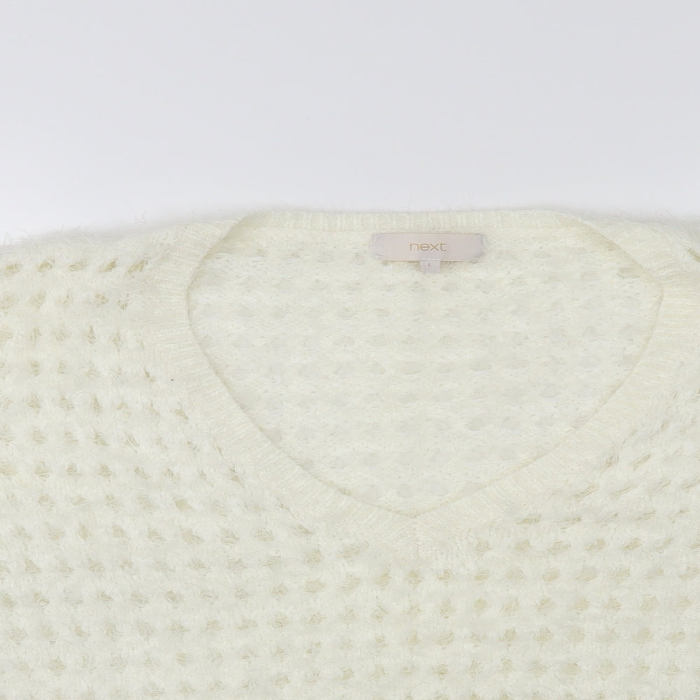 NEXT Womens White   Pullover Jumper Size L