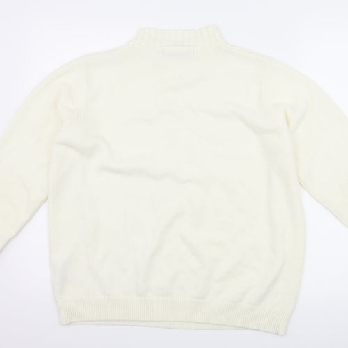 EWM Womens White   Pullover Jumper Size L
