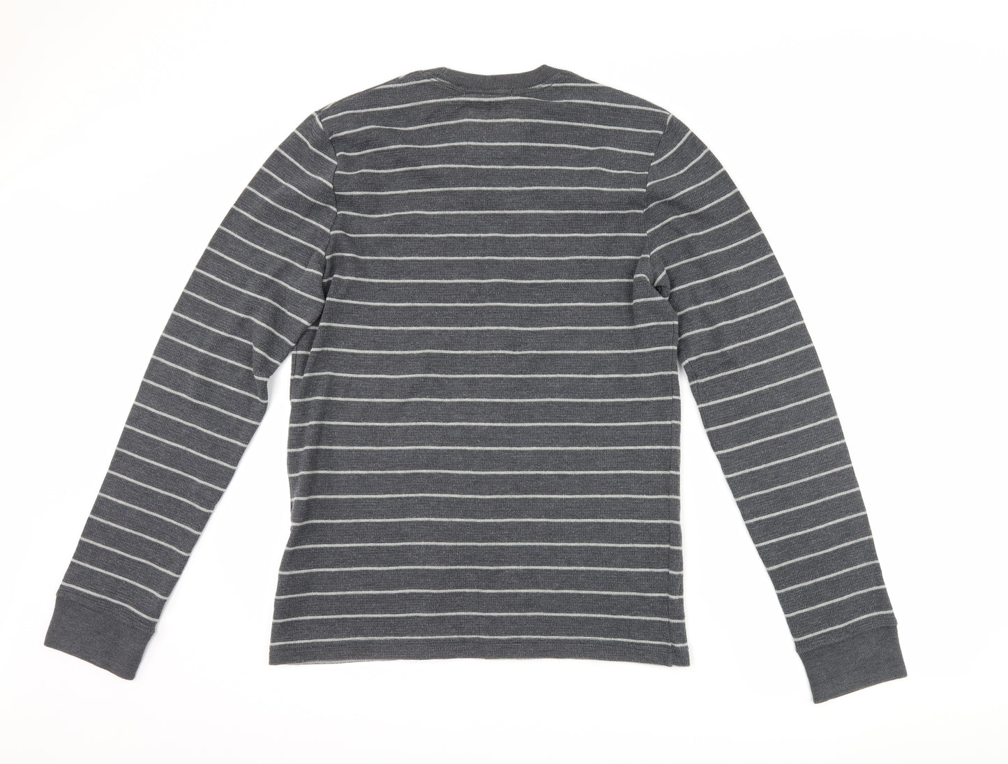 Abercrombie & Fitch Mens Grey Striped  Pullover Sweatshirt Size M  - Muscle Fit