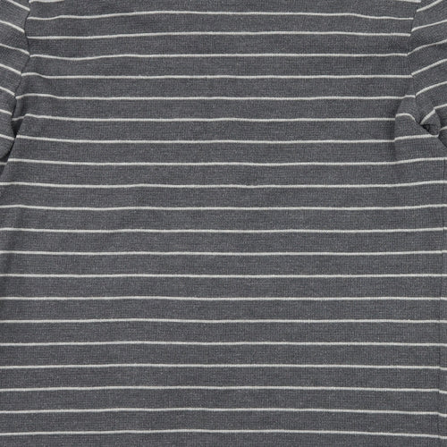Abercrombie & Fitch Mens Grey Striped  Pullover Sweatshirt Size M  - Muscle Fit