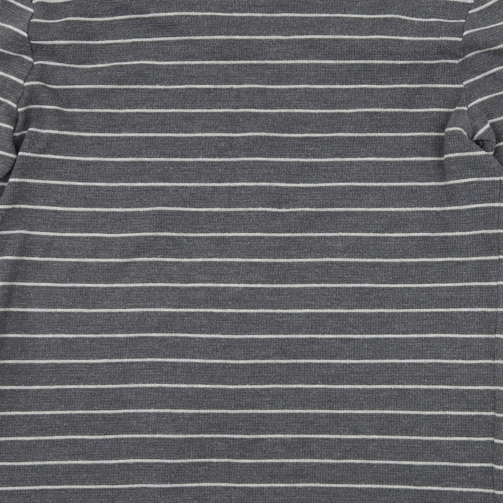 Abercrombie & Fitch Mens Grey Striped  Pullover Sweatshirt Size M  - Muscle Fit