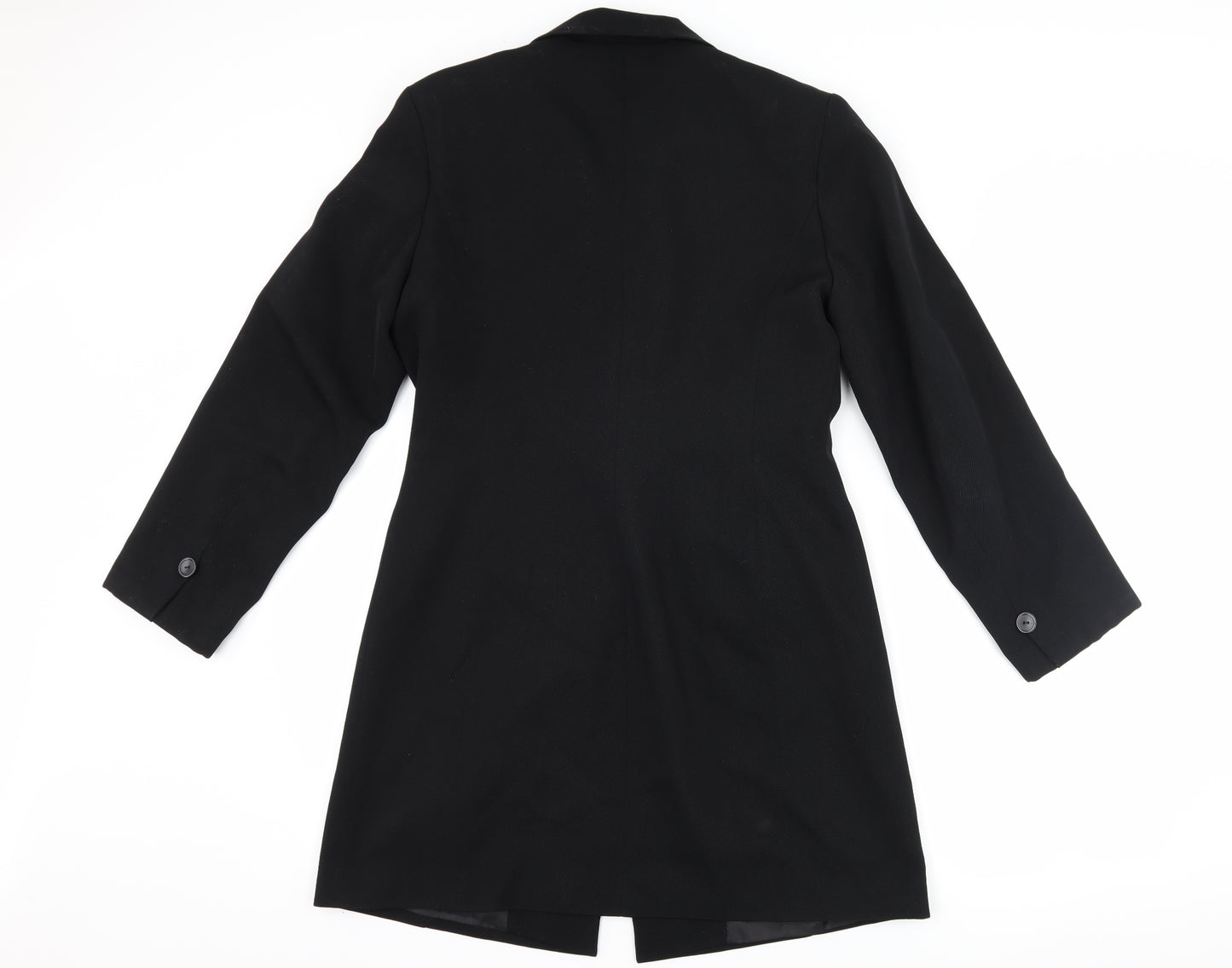 AMARANTO Womens Black   Overcoat Coat Size 12