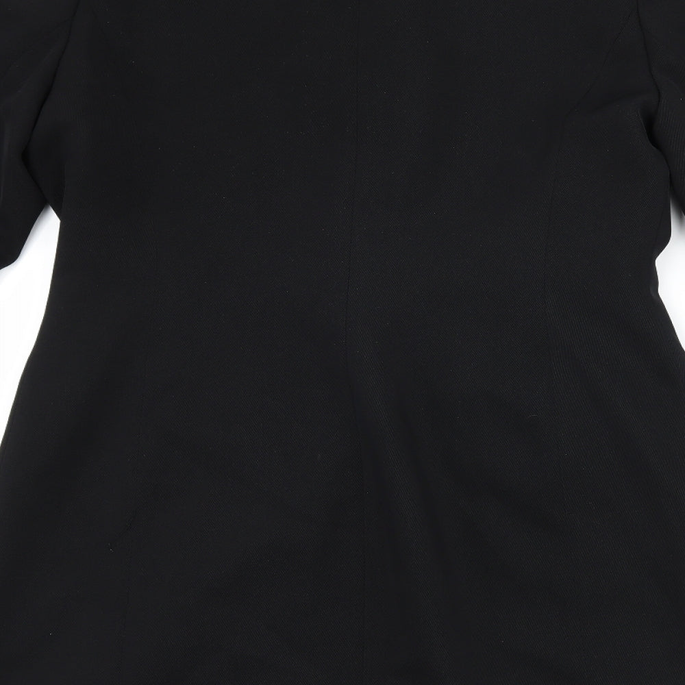 AMARANTO Womens Black   Overcoat Coat Size 12