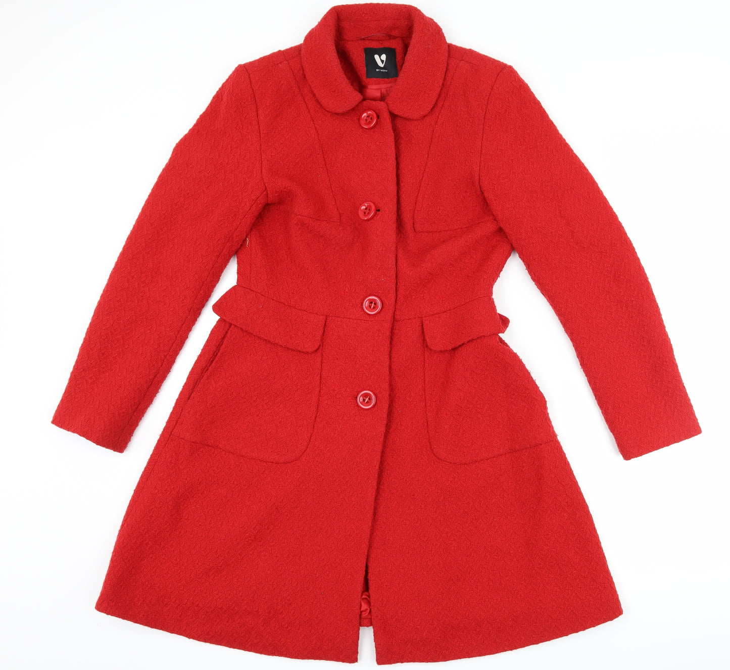 Very Womens Red   Overcoat Coat Size 10
