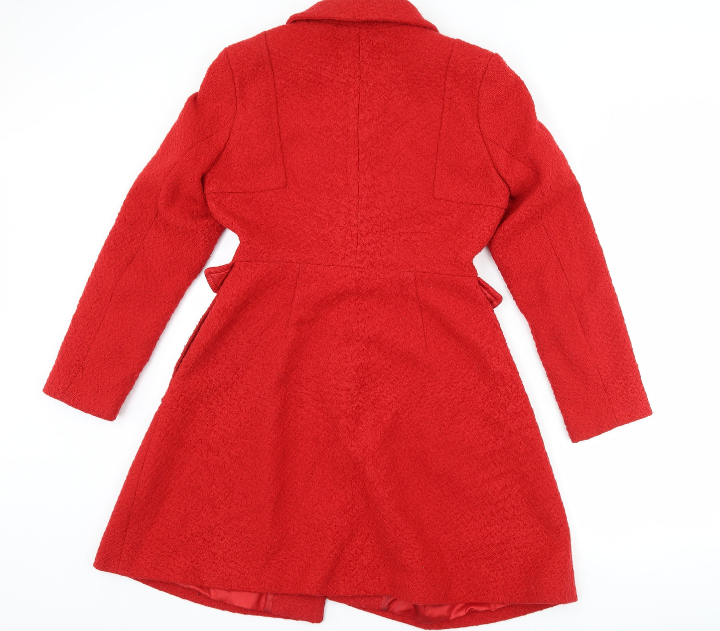Very Womens Red   Overcoat Coat Size 10