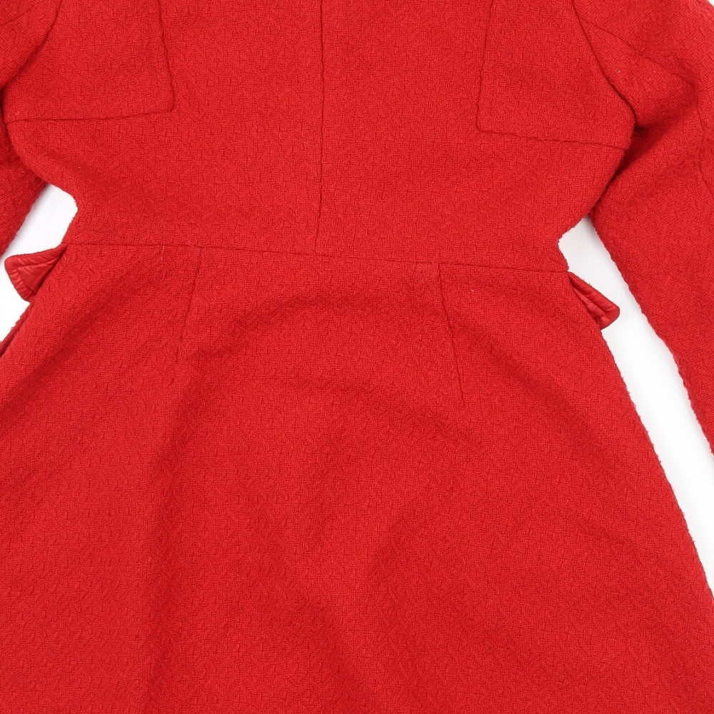 Very Womens Red   Overcoat Coat Size 10