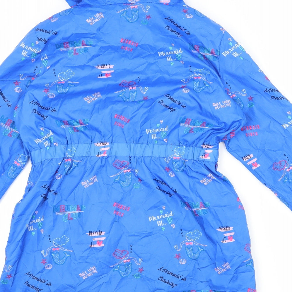 Marks and Spencer Girls Black   Rain Coat Coat Size 9-10 Years  - Mermaid