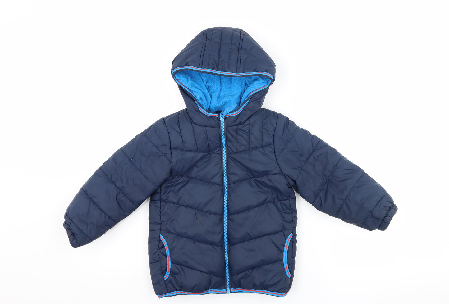 Marks and Spencer Boys Blue   Puffer Jacket Coat Size 2-3 Years