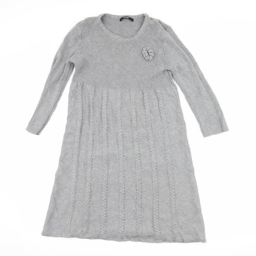 George Girls Grey   Jumper Dress  Size 13-14 Years