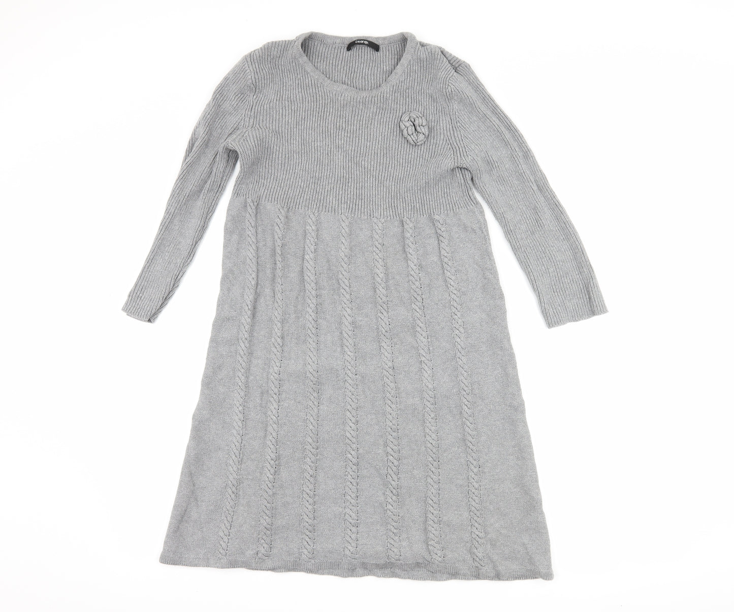 George Girls Grey   Jumper Dress  Size 13-14 Years