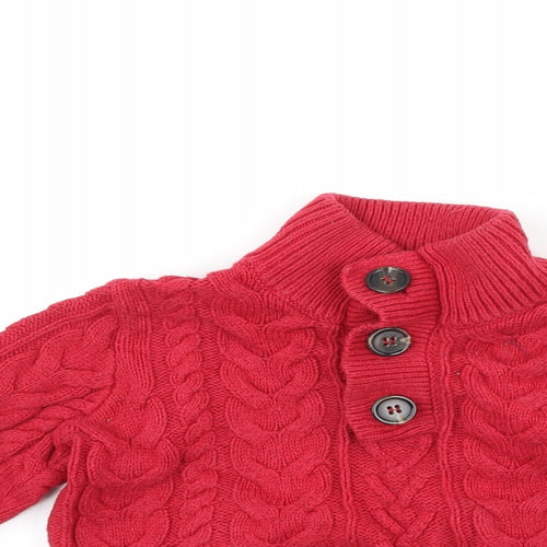 John Lewis Boys Red   Henley Jumper Size 3 Years