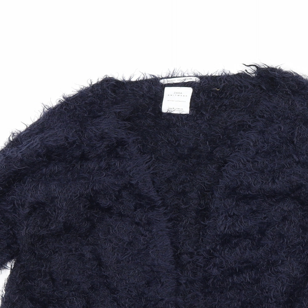 Zara Girls Blue   Cardigan Jumper Size 9 Years