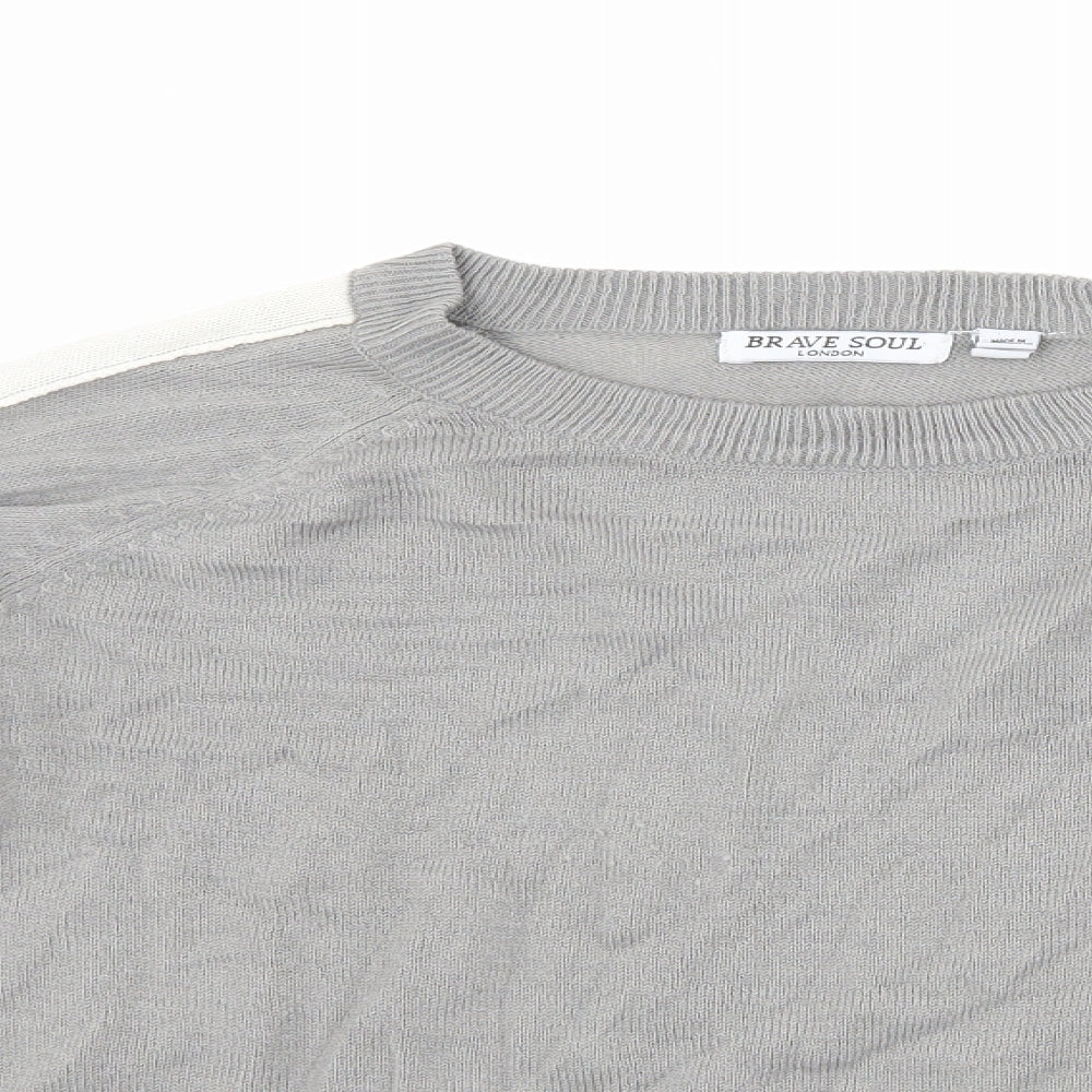 Brave Soul Womens Grey   Pullover Jumper Size M