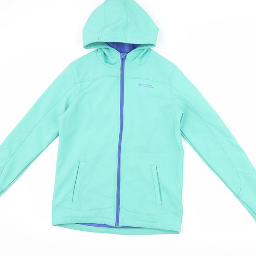 Mountain Warehouse Girls Green   Rain Coat Coat Size 13 Years