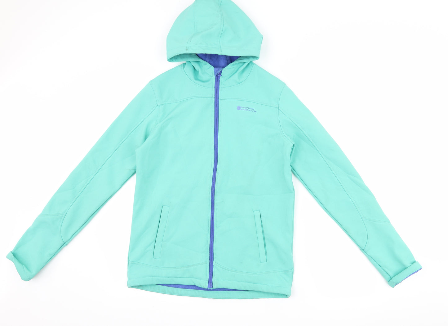 Mountain Warehouse Girls Green   Rain Coat Coat Size 13 Years