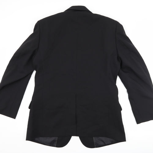 Jolliman Mens Black   Jacket Suit Jacket Size 38