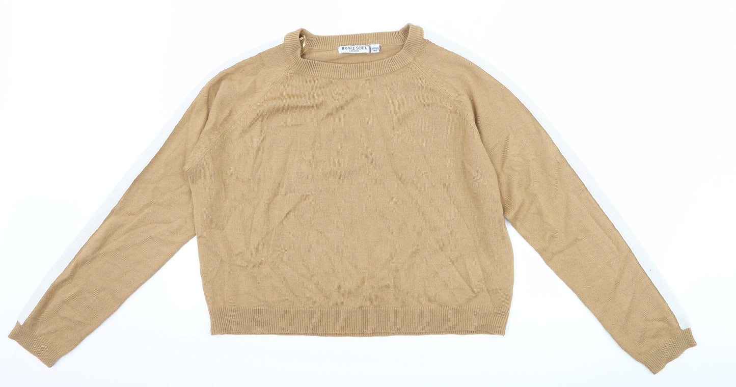 Brave Soul Womens Brown   Pullover Jumper Size M