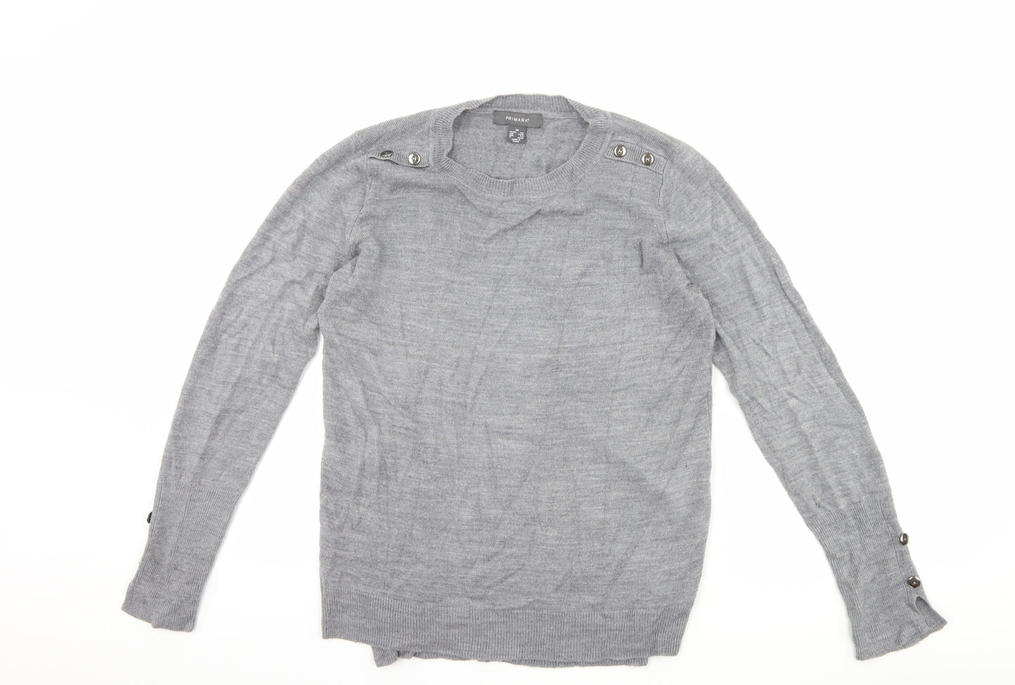 Primark Womens Grey   Pullover Jumper Size XS