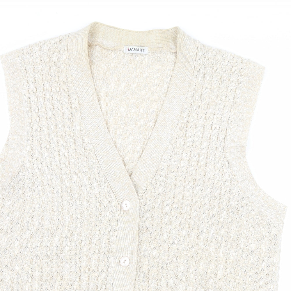 Damart Womens Beige   Vest Jumper Size 22