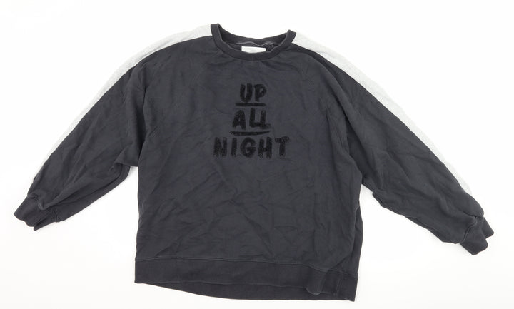 NEXT Womens Grey Pullover Sweatshirt Size M - up all night