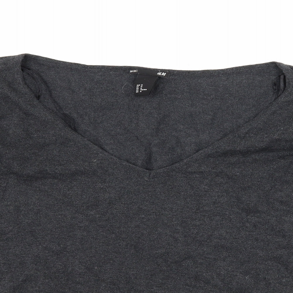 H&M Womens Grey   Pullover Jumper Size M