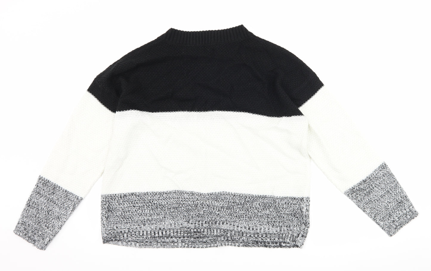 Studio Womens Grey Striped  Pullover Jumper Size 16