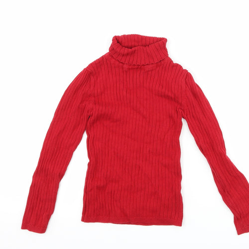 TU Girls Red   Pullover Jumper Size 4-5 Years
