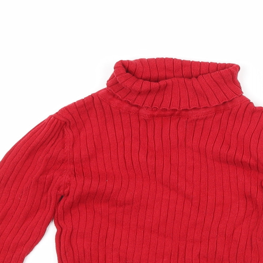 TU Girls Red   Pullover Jumper Size 4-5 Years