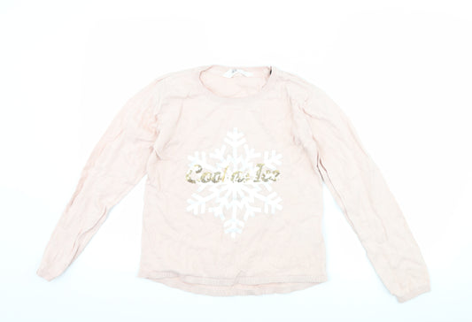 H&M Girls Pink   Pullover Jumper Size 13-14 Years  - Cool as Ice