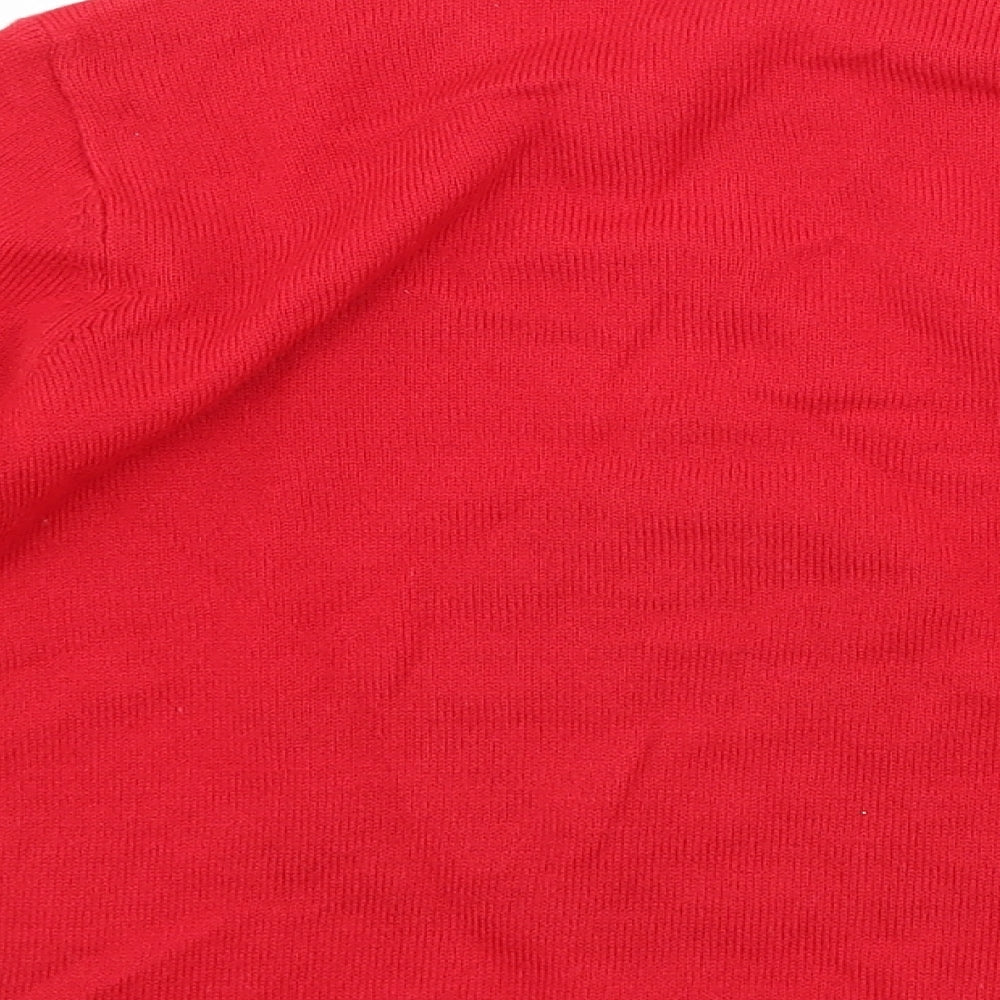 Pepperts Girls Red   Pullover Jumper Size 6-7 Years  - Christmas Tree