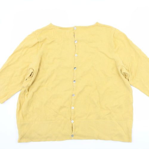 Adini Womens Yellow   Basic T-Shirt Size L