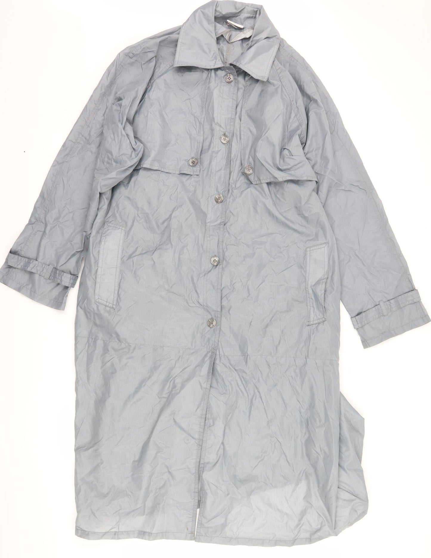 Preworn Womens Grey   Rain Coat Coat Size 16