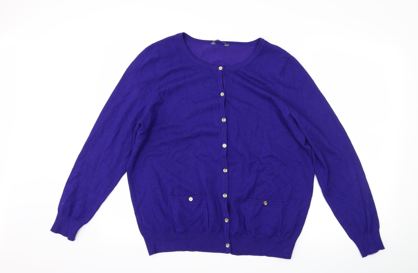 BHS Womens Blue   Cardigan Jumper Size 20