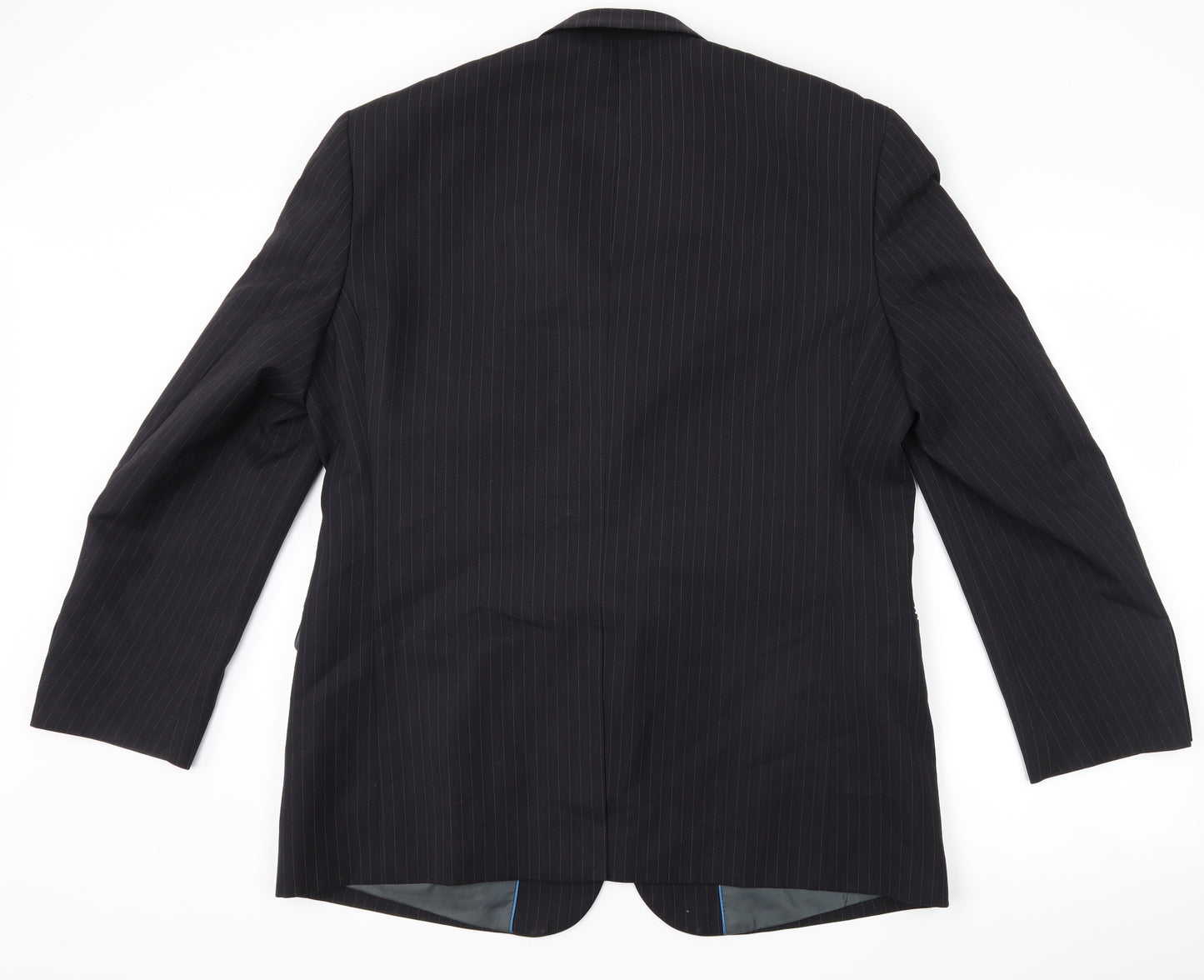 Taylor & Wright Mens Black Striped  Jacket Suit Jacket Size 44