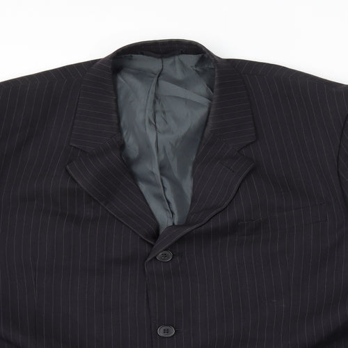 Taylor & Wright Mens Black Striped  Jacket Suit Jacket Size 44