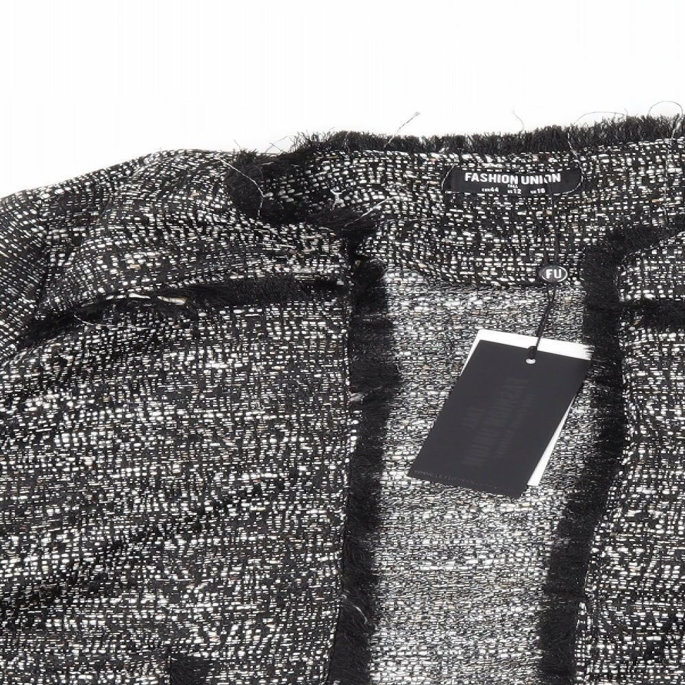 Fashion Union Womens Black   Jacket  Size 16