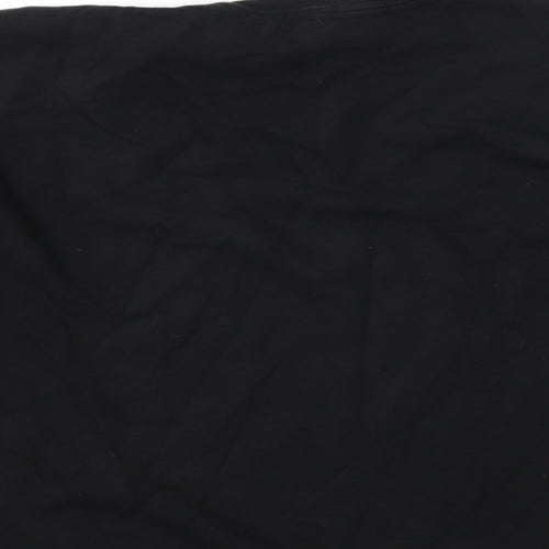 New Look Womens Black Floral  Pullover Sweatshirt Size 8