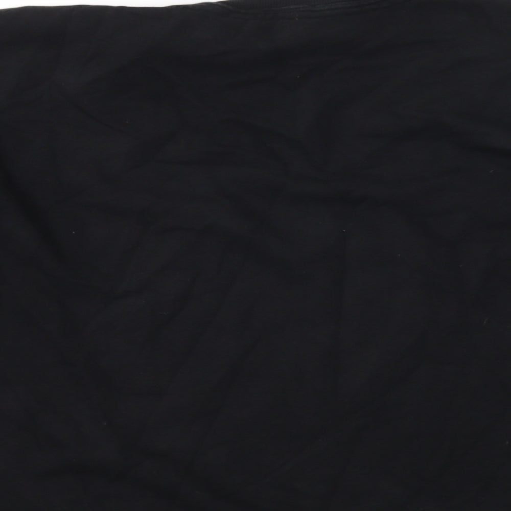 New Look Womens Black Floral  Pullover Sweatshirt Size 8